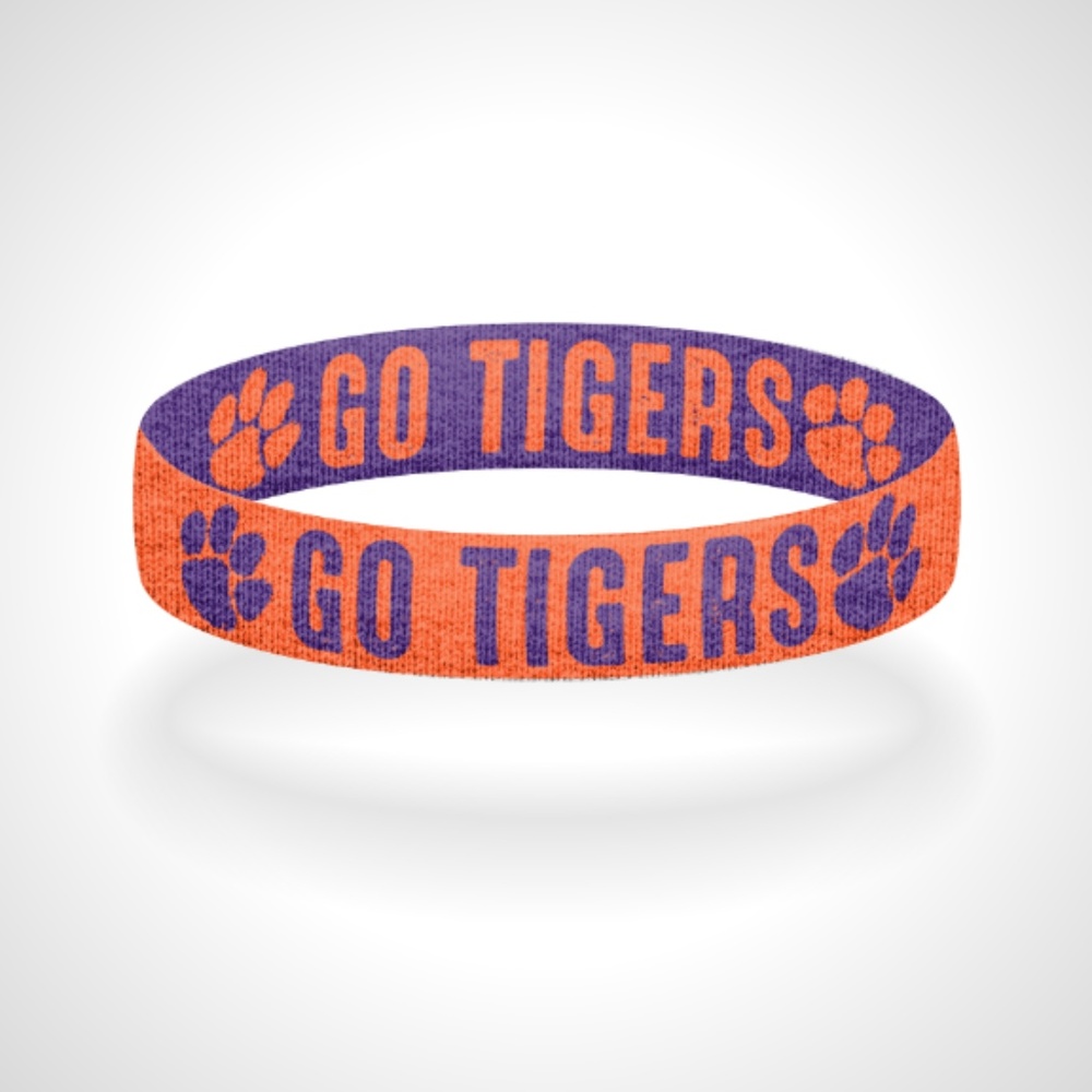 Reversible Clemson Go Tigers Bracelet Wristband